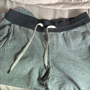 Vuori Gray Track Pants with Elastic Waistband and Drawstring